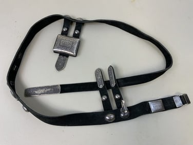 ANTIQUE RUSSIAN COSSACK BELT CAUCASIAN SILVER NIELLO 1913 DATED