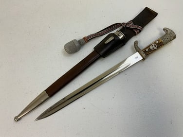 NAZI GERMANY POLICE DRESS BAYONET E&F HORSTER MATCHING UNIT MARKED