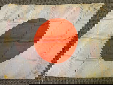 WWII IMPERIAL JAPANESE SILK NATIONAL FLAG