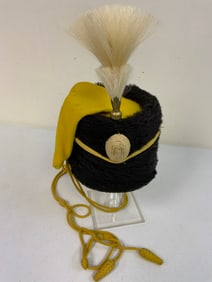 ANTIQUE BRITISH HUSSAR BUSBY FUR HAT