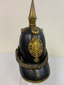 ANTIQUE SWEDEN TALL SPIKE HELMET SWEDISH