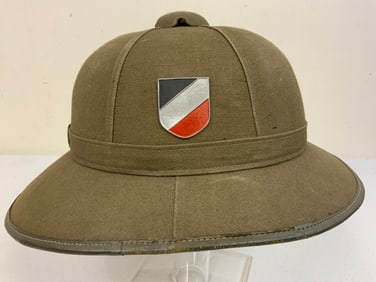 WWII GERMAN AFRIKA CORPS TROPICAL SUN PITH HELMET