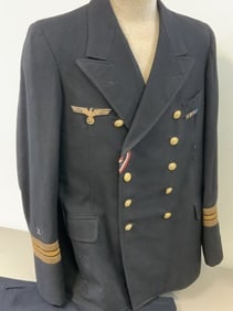 WWII GERMAN NAVY KRIEGSMARINE ORDINANCE OFFICER UNIFORM TUNIC AND PANTS