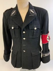 NAZI GERMANY BLACK ALLGEMEINE SS OFFICER TUNIC