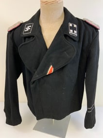 NAZI GERMANY BLACK WAFFEN SS OFFICERS PANZER WRAP TUNIC