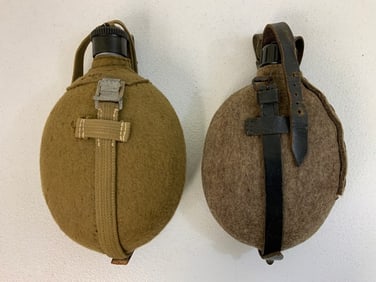 WWII GERMAN MILITARY CANTEENS WATER BOTTLES