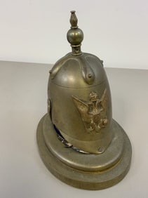 ANTIQUE IMPERIAL RUSSIAN MILITARY HELMET INK WELL