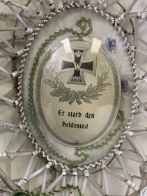 IMPERIAL GERMANY WWI MEMORIAL WREATH FOR A KILLED IN ACTION SOLDIER