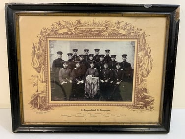 WWI IMPERIAL GERMANY VETERANS ARTWORK PICTURE FRAMED