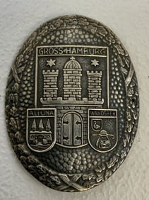 ANTIQUE GERMAN "GROSS HAMBURG" PLAQUE