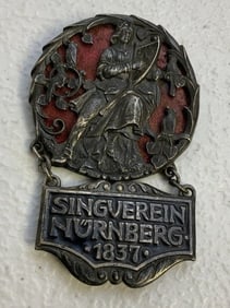 ANTIQUE IMPERIAL GERMAN STATES MUSICAL MEDAL NURNBERG
