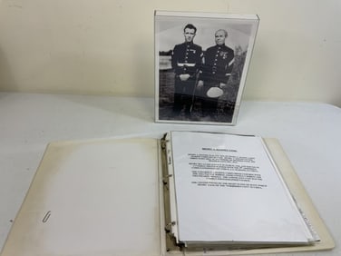 USA WWII USMC VETERAN FAMILY FATHER AND SON PERSONAL SCRAP BOOK PHOTO ALBUM
