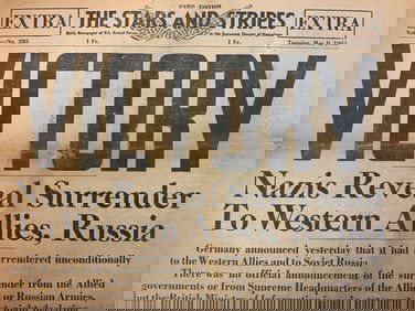 THE STARS AND STRIPES MAY 8 1945 VICTORY ISSUE USA ARMY NEWSPAPER