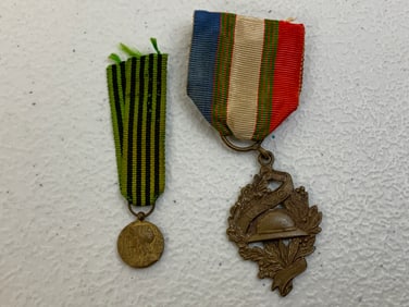 FRANCE LOT OF 2 ANTIQUE MEDALS