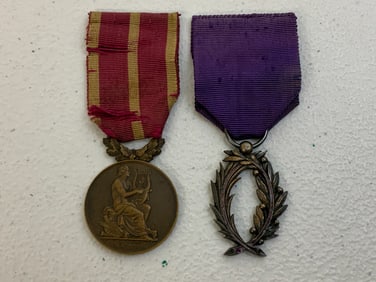 FRANCE LOT OF 2 ANTIQUE MEDALS