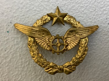 FRENCH REPUBLIC AIR FORCE FLYING MECHANIC BADGE