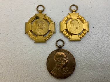 AUSTRIA HUNGARY EMPIRE LOT OF 3 MEDALS