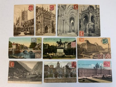 ANTIQUE EARLY 20th CENTURY EUROPE POSTCARDS MAILED TO IMPERIAL RUSSIA