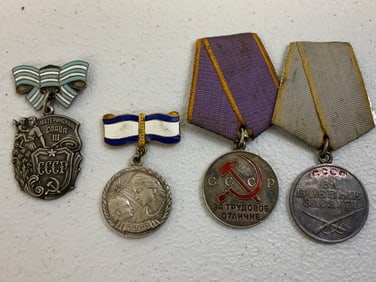 USSR SILVER MEDALS SET OF 4