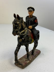GERMAN NAZI PERIOD LINEOL / ELASTOLIN TOY SOLDIER SS HORSEMAN