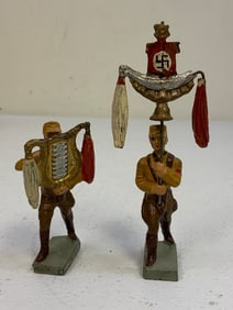 GERMAN NAZI PERIOD LINEOL / ELASTOLIN TOY SOLDIERS SA BROWN SHIRT
