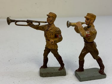 GERMAN NAZI PERIOD LINEOL / ELASTOLIN TOY SOLDIERS SA BROWN SHIRT