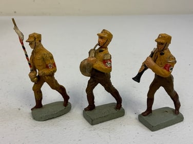 GERMAN NAZI PERIOD LINEOL / ELASTOLIN TOY SOLDIERS SA BROWN SHIRT