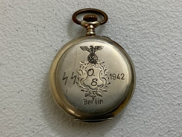 SS 1942 BERLIN ENGRAVED POCKET WATCH