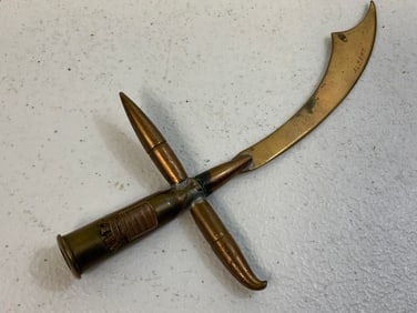 US SOLDIER WWI TRENCH ART LETER OPENER