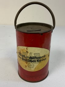 GERMANY THIRD REICH WINTER AID COLLECTION CAN