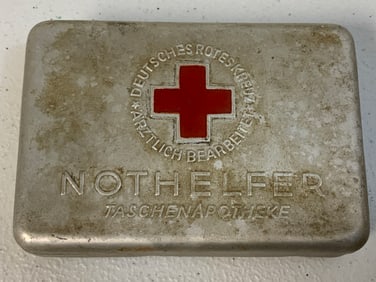 WWII GERMAN RED CROSS MEDICAL ALUMINUM BOX