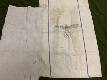 WWII GERMAN HEER ARMY HEAVY BURLAP GRAIN SACKS 1943