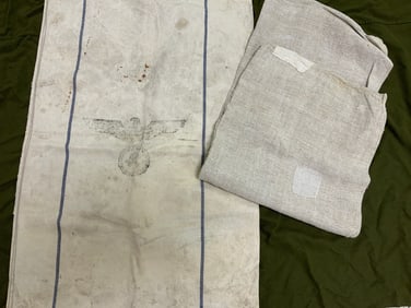 WWII GERMAN HEER ARMY HEAVY BURLAP GRAIN SACKS 1941
