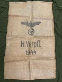 WWII GERMAN HEER ARMY HEAVY BURLAP GRAIN SACK 1944
