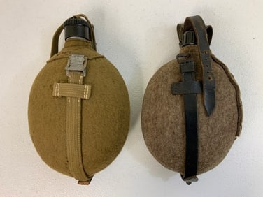 WWII GERMAN MILITARY CANTEENS WATER BOTTLES