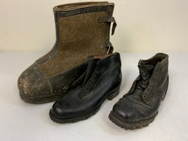 WWII GERMAN MILITARY BOOTS 3 SINGLES 3 TYPES