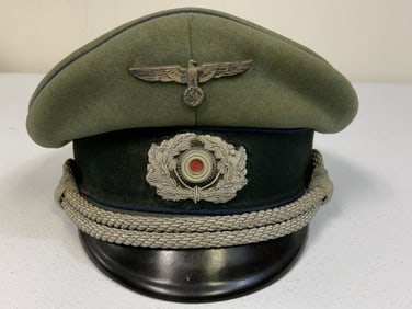 WWII GERMAN ARMY DOCTOR MEDICAL OFFICER'S VISOR HAT CAP