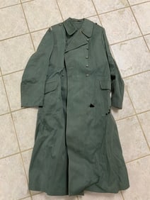 WWII GERMAN MILITARY RUBERIZED CANVAS RAINCOAT