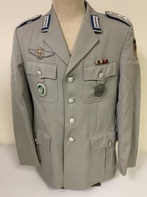 VINTAGE WEST GERMAN OFFICER UNIFORM TUNIC WWII VETERAN COMBAT SERVICE AWARDS