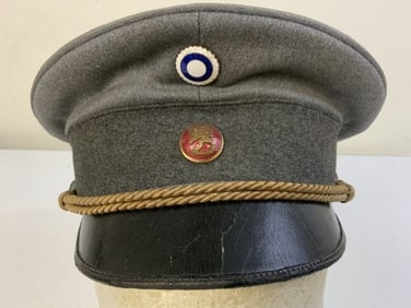 WWII FUNLAND FINISH OFFICERS DRESS VISOR CAP HAT