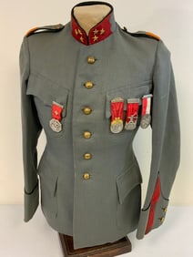 WWII SWISS ARMY ARTILLERY OFFICER UNIFORM TUNIC