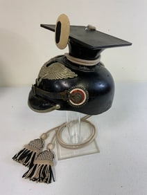 WWI IMPERIAL GERMANY PRUSSIAN UHLAN REGIMENT EM HELMET WITH CORDS