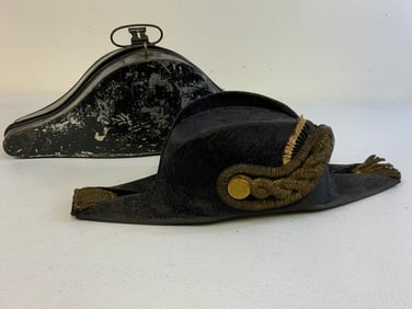 IMPERIAL GERMANY PRUSSIA FORE AND AFT CAP IN ORIGINAL STORAGE CASE OFFICER RESERVE NAVY