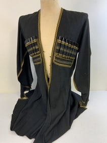 ANTIQUE RUSSIAN COSSACK UNIFORM BLACK DRESS CHERKESKA