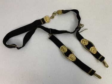 USSR NAVY OFFICERS RARE LION HEADS BLACK DAGGER BELTS