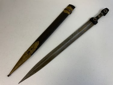 ANTIQUE VERY LARGE CAUCASIAN KINJAL DAGGER