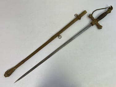 ANTIQUE US FRATERNAL MASONIC DRESS AND CEREMONIAL SWORD KNIGHTS GOLDEN EAGLE