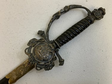 ANTIQUE BELGIUM DIPLOMAT OR GOVERNMENT OFFICIAL COURT SWORD