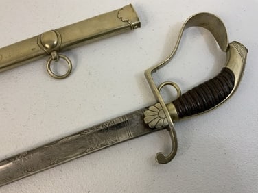IMPERIAL GERMANY KINGDOM OF BAVARIA OFFICERS DRESS SWORD WITH ETCHED BLADE