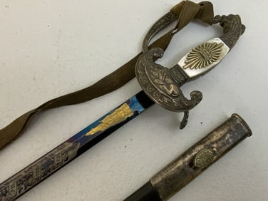 IMPERIAL GERMANY BAVARIAN DIPLOMATS SWORD SILVER MOUNTS MOTHER OF PEARL GRIPS